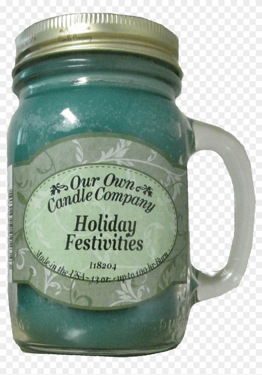 Mason Jar Candle Holiday Festivities - Candle Clipart #1795349