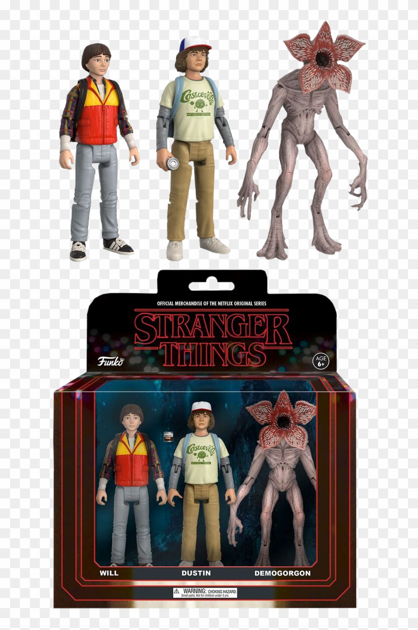 Will, Dustin And & Demogorgon Action Figure 3-pack - Stranger Things Action Figures Funko Clipart