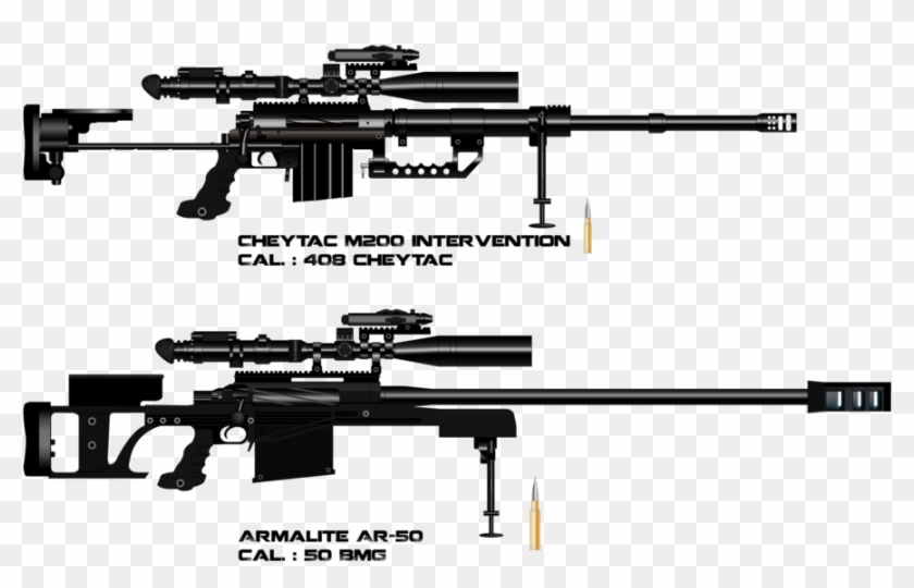 Sniper Clipart Armalite - 50 Cal Cheytac M200 Intervention - Png Download #1796028
