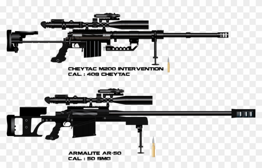 Sniper Clipart Armalite - 50 Cal Cheytac M200 Intervention - Png Download