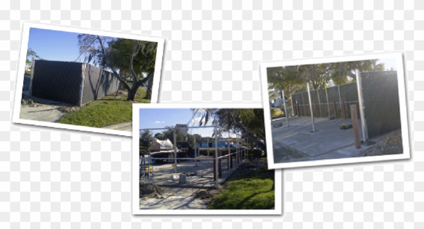 Chain Link Fence Collage - Backyard Clipart