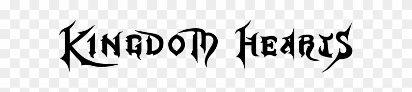 Kingdom Hearts Logo Black And White Clipart