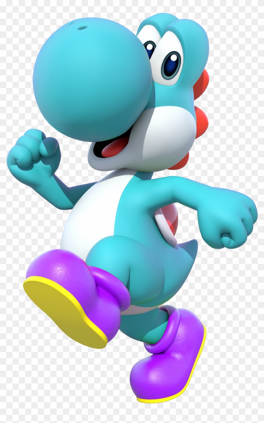 Mkdx Light Blue Yoshi - Yoshi Super Mario Run Clipart
