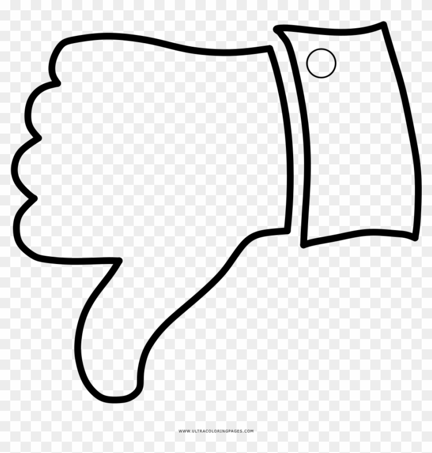 Thumbs Down Coloring Page - Emoji De Pulgar Para Colorear Clipart #1797914
