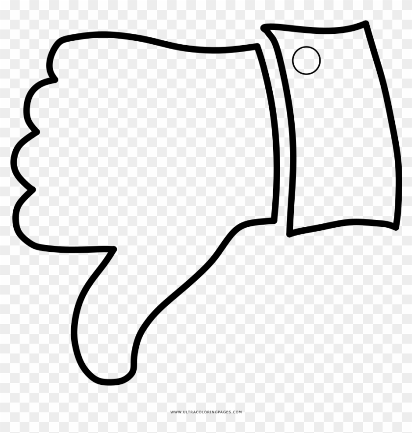 Thumbs Down Coloring Page - Emoji De Pulgar Para Colorear Clipart