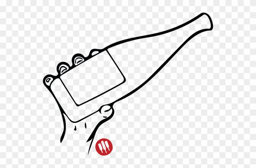 Wine Bottle Black And White Png Clipart #1798162