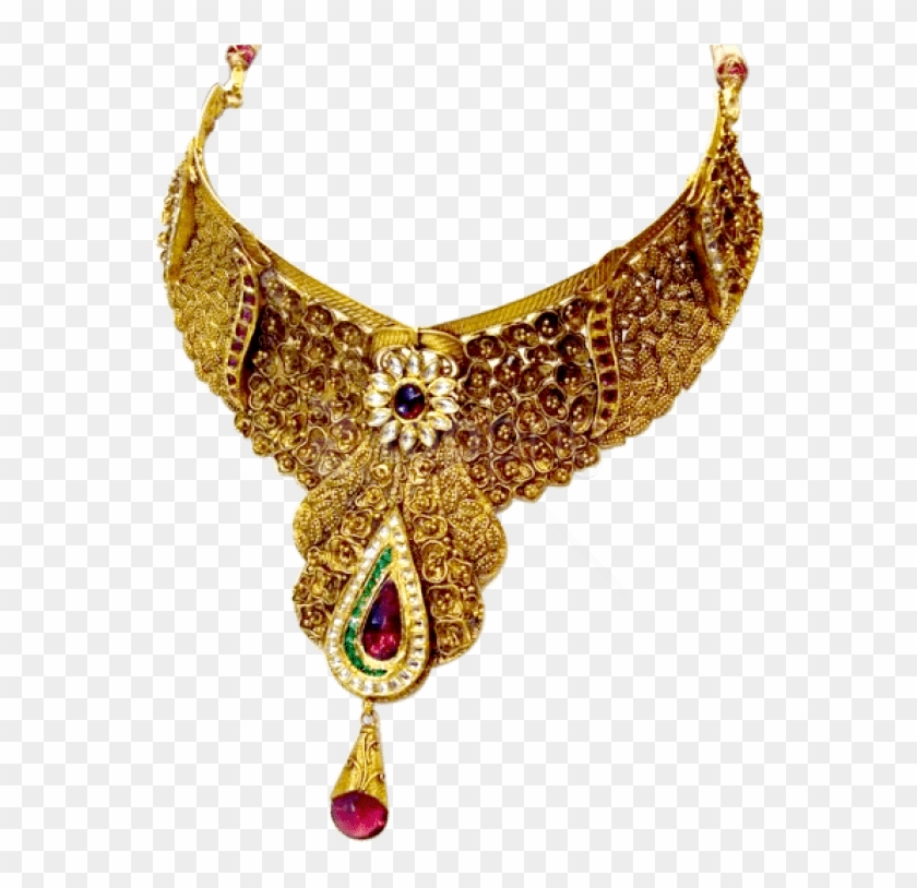 Free Png Gold Necklace Png - Gold Jewellery Necklaces Png Clipart