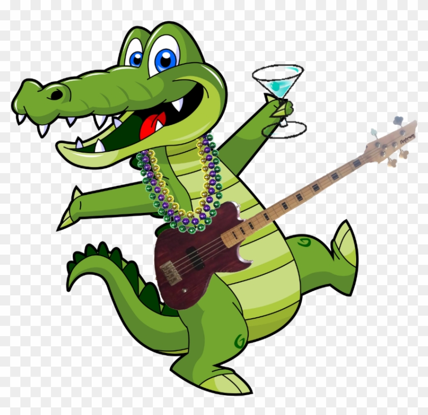 Jpg Library Join Us For A Party On Fat - Alligator With Books Clipart - Png Download