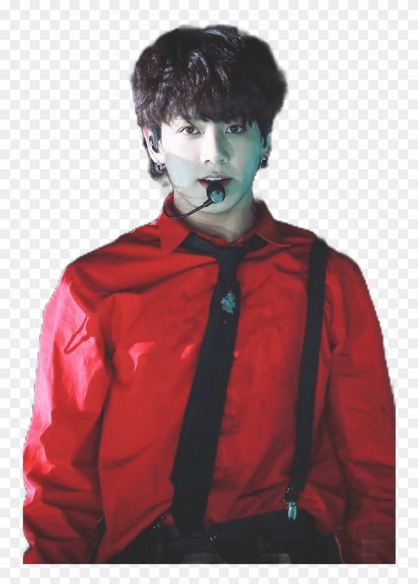 Jungkook Red Bts Btsjungkook Bangtanboys Sticker Edit - Jungkook In Red Shirt Clipart #1799852