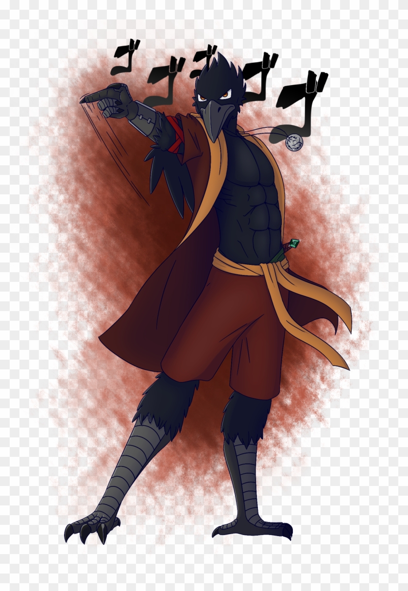 [art] My Player's Kenku Monk She Drew In Jojo - Illustration Clipart #1799854
