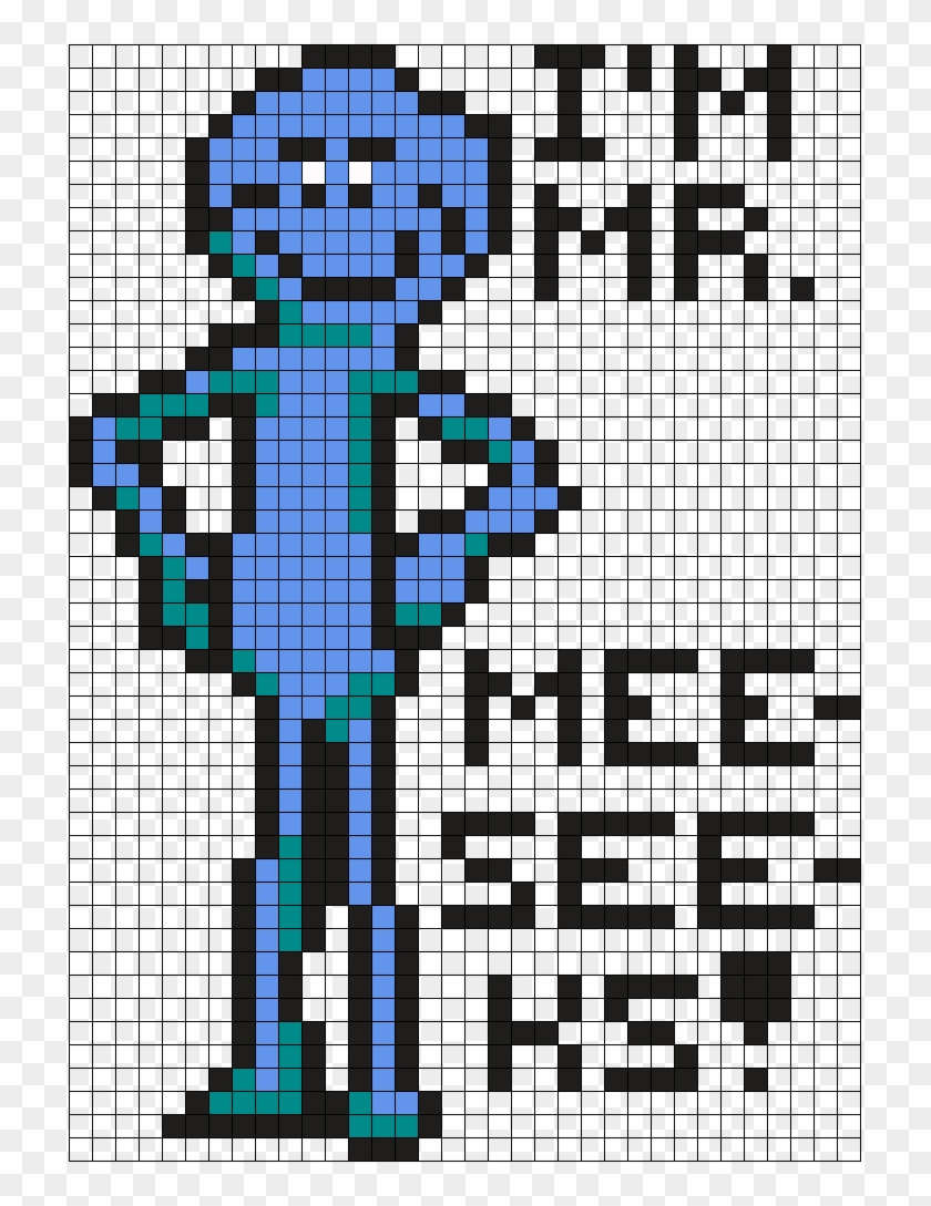 Mr Meeseeks Rickandmorty Perler Perler Bead Pattern - Leeuwarden Clipart