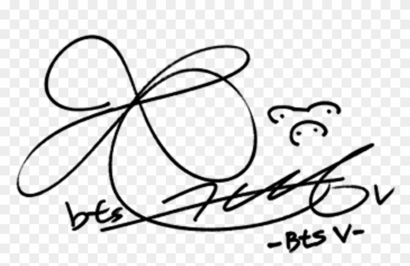 2896 X 2896 6 - Bts V Signature Clipart #181681