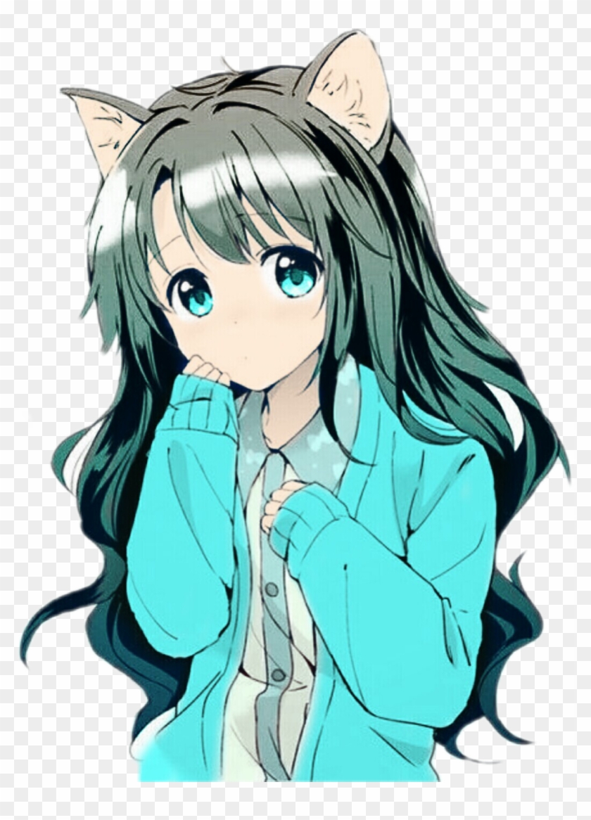 Anime Girl Clipart Ear - Shy Cute Anime Girl - Png Download