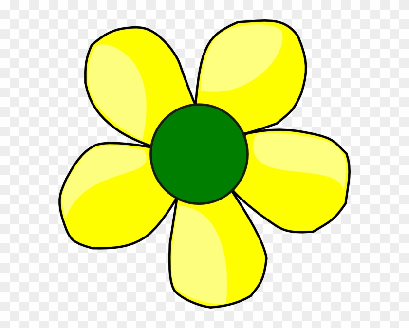 600 X 594 5 - Green And Yellow Flower Clipart - Png Download #182306