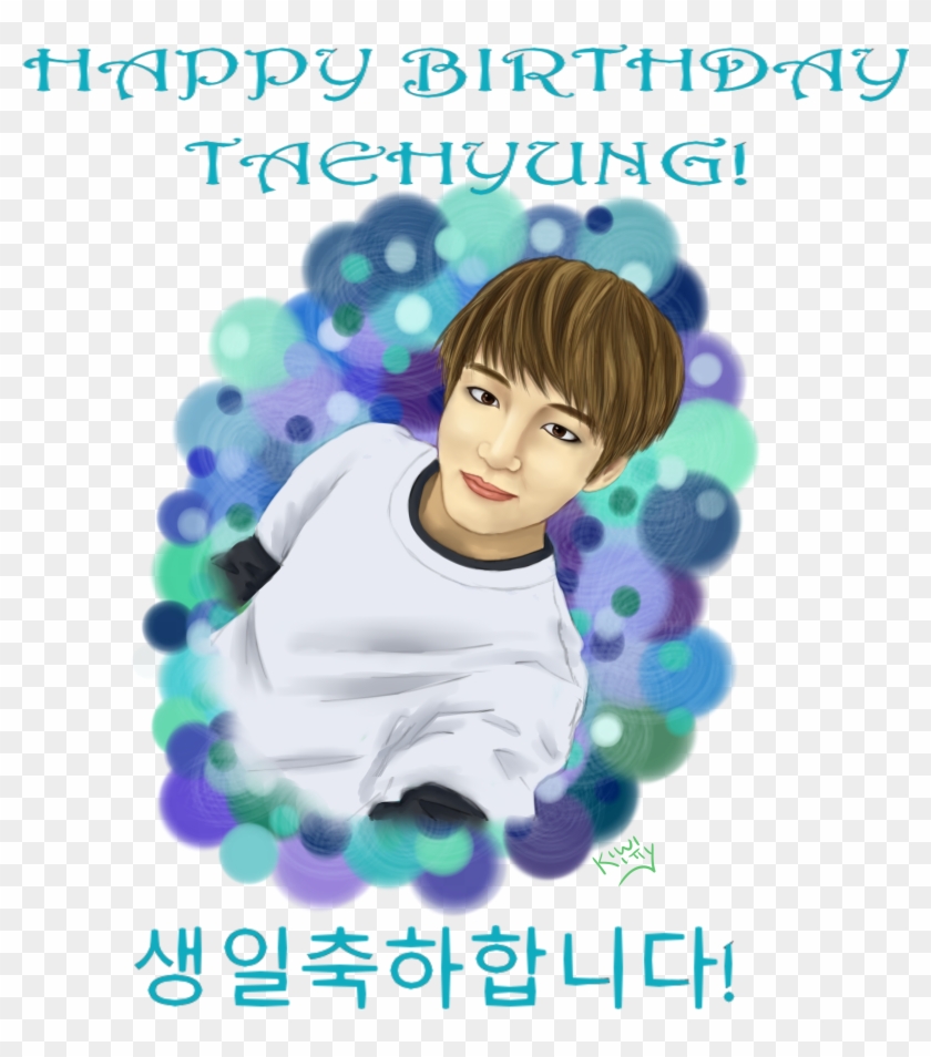 Happy Taehyung Day By Cutekiwikitty - Poster Clipart #182391