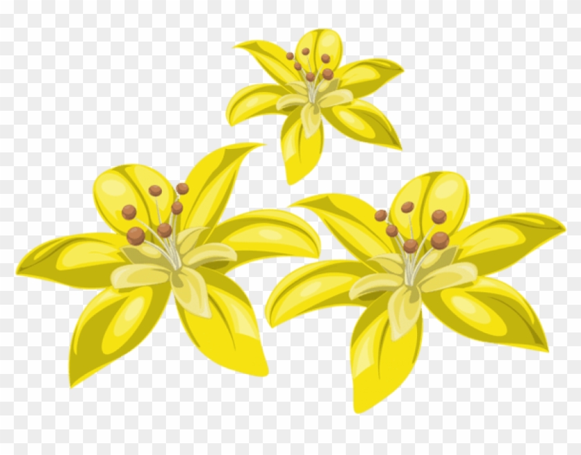 Download Three Yellow Flowers Png Images Background - Yellow Flowers Clip Png Transparent Png #182459