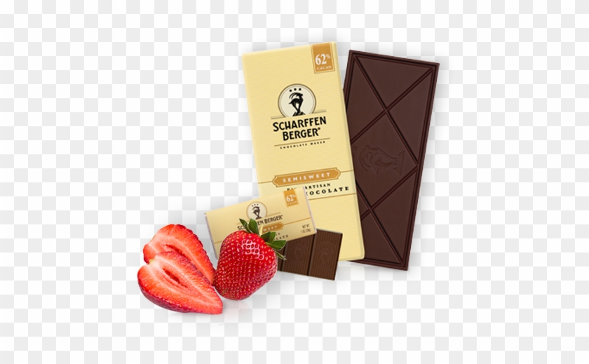 Semisweet 62% Paired With Strawberries - Strawberry Clipart