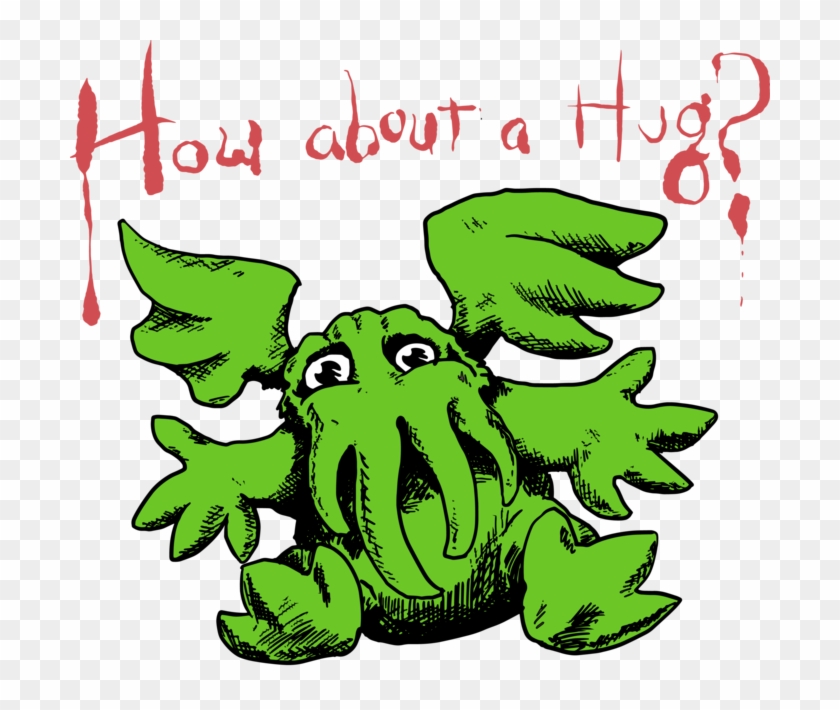 Cthulhu Hug T-shirt - Cthulhu Hug Clipart #182793
