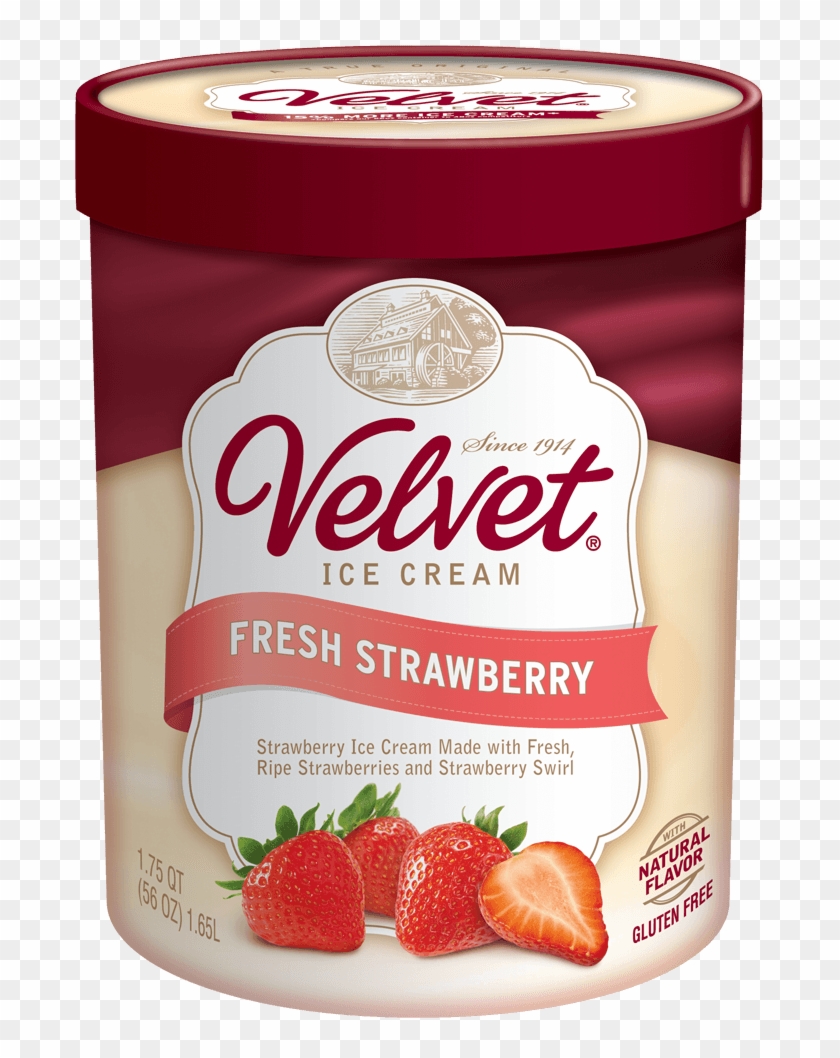 Fresh Strawberry - Velvet Ice Cream Brand Clipart
