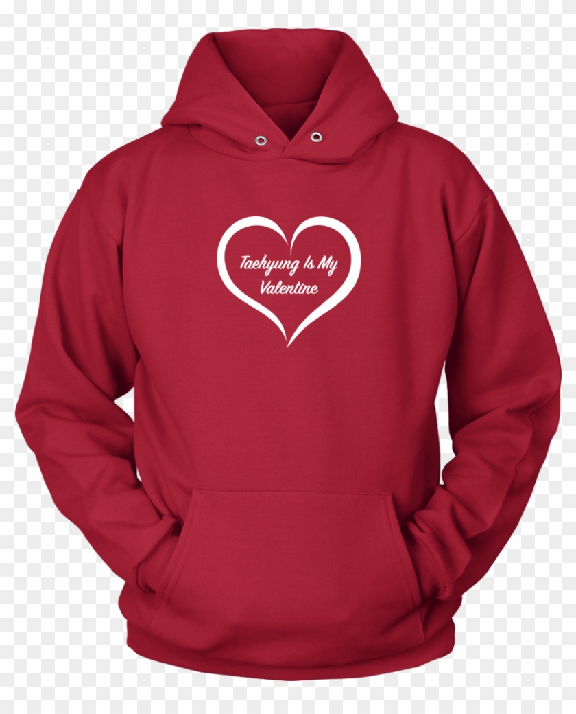 Taehyung Is My Valentine Red Unisex Hoodie - Shirt Clipart #182888