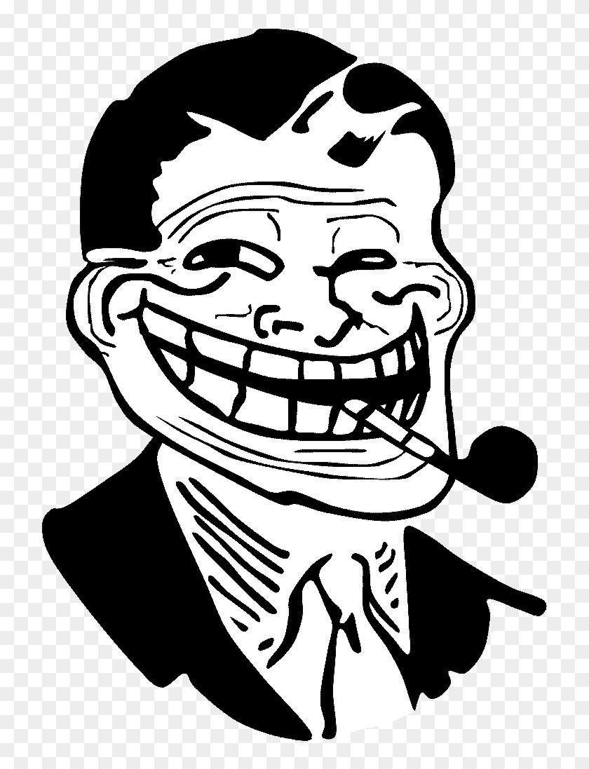 Memes Character Png - Troll Face Smoking Clipart #183005