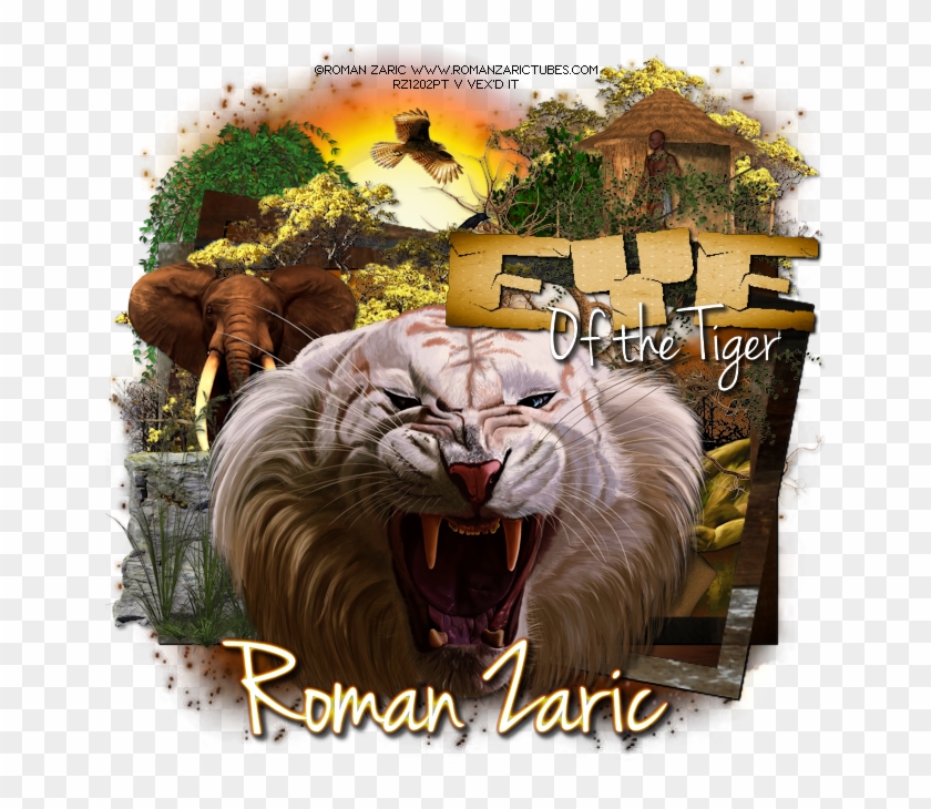 White Tiger Tag & Free Wordart - Poster Clipart #183117