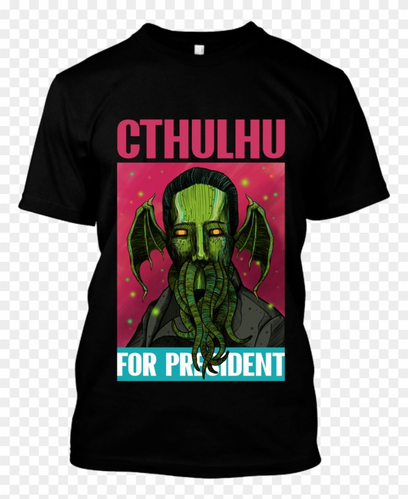 Cthulhu For President Preta , Png Download Clipart #183237