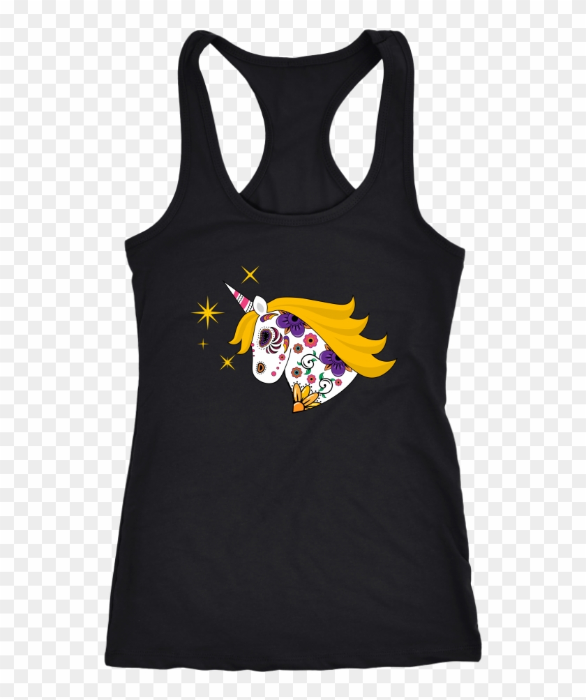 Sugar Skull Tank - Shirt Clipart