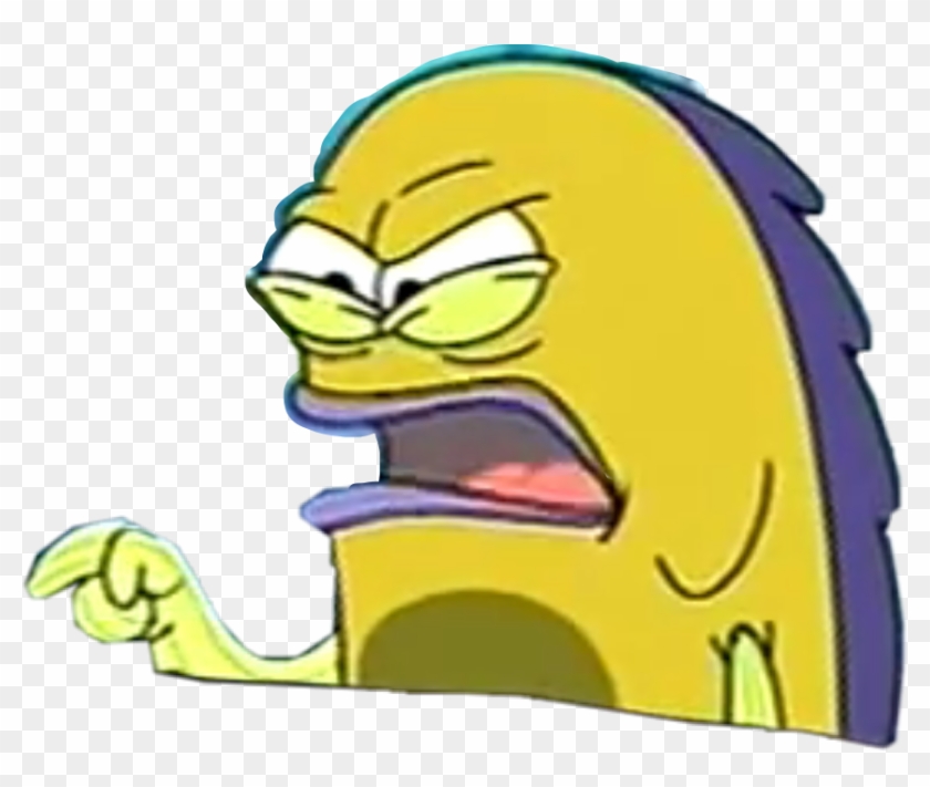 Stickers Memes Fish Funny - Spongebob Fish Meme Face Clipart #183929