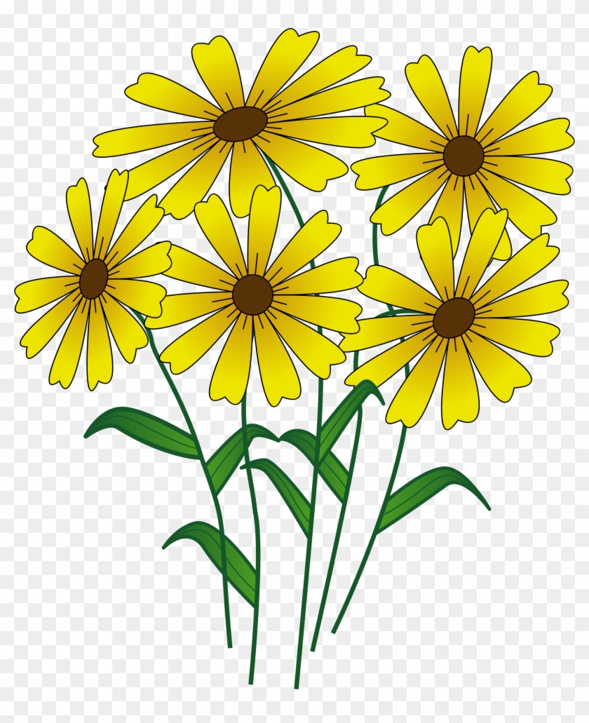 Yellow Flower Clipart Flowering Plant - Transparent Cartoon Flowers - Png Download