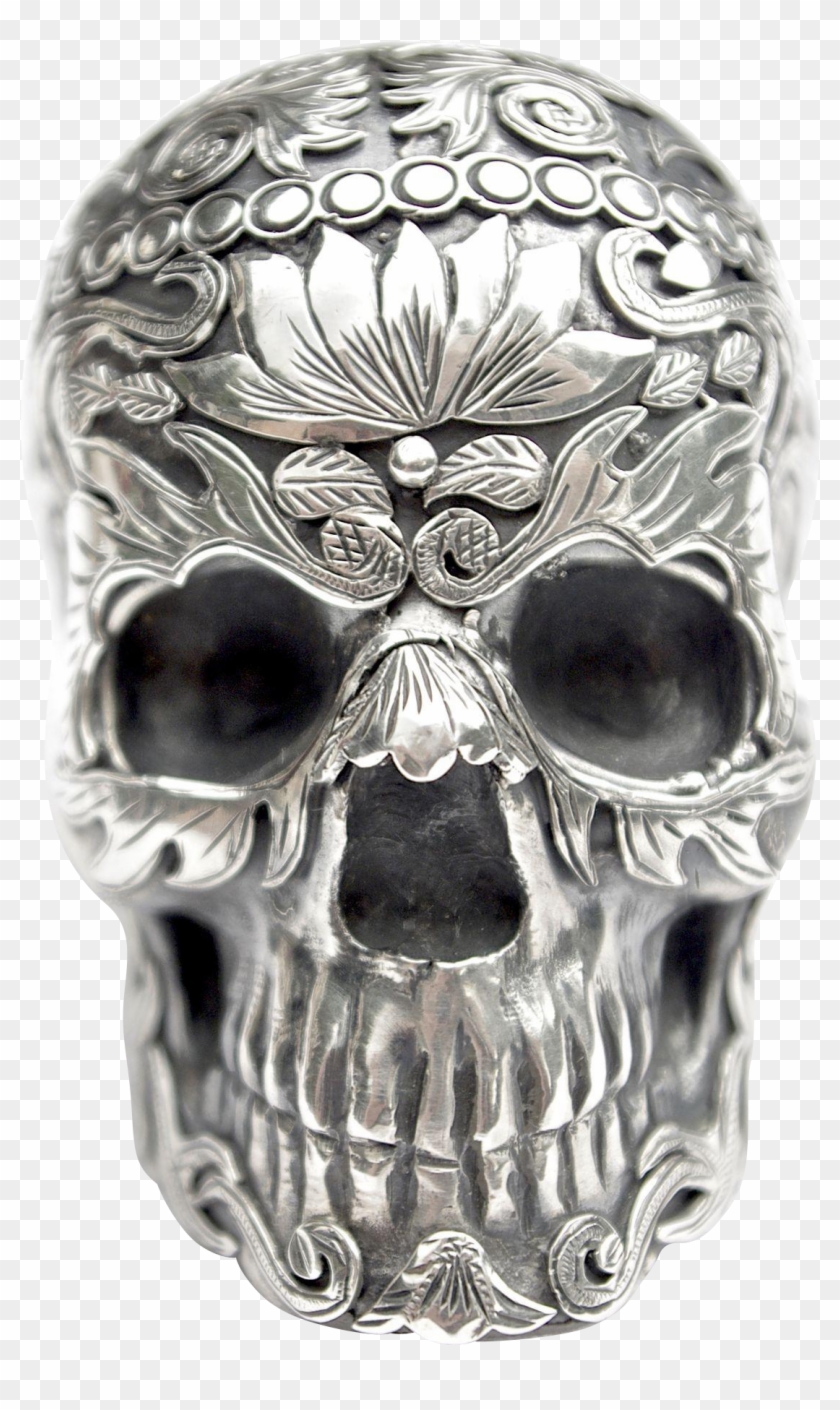 Silver Skull Ornament Clipart