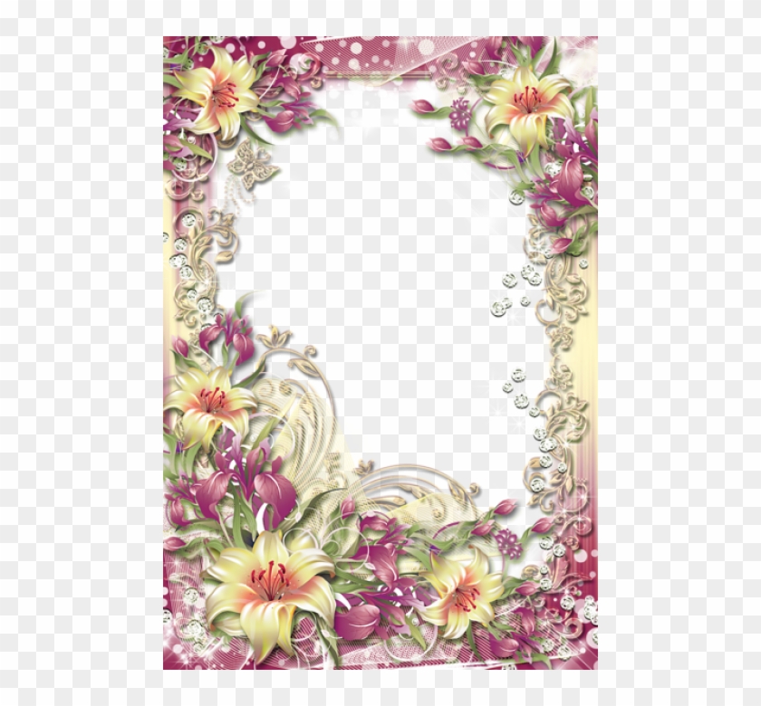 Free Png Photo Frame With Yellow Flowers Png Images - Borders & Frames Of Flowers Clipart #184194