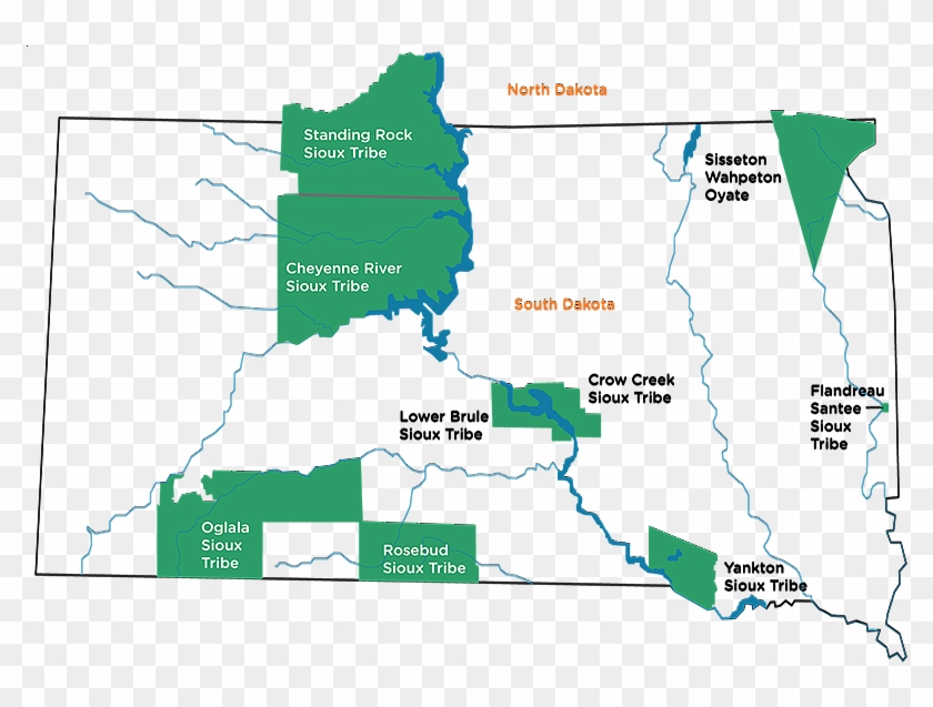 Nn Map Sd - Oyate Trail On A South Dakota Map Clipart