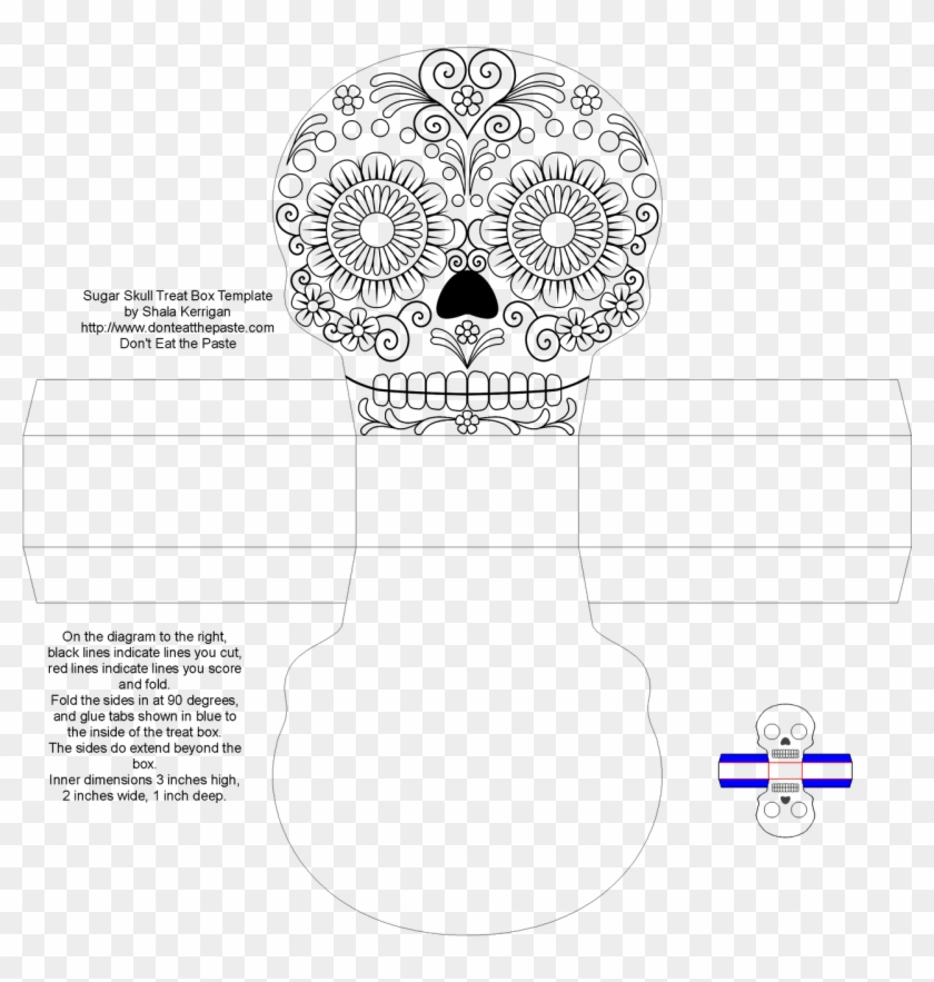 The Tabs Are A Little Over A Half Inch Wide, So It - Caja De Muerto Para Armar Clipart #185091