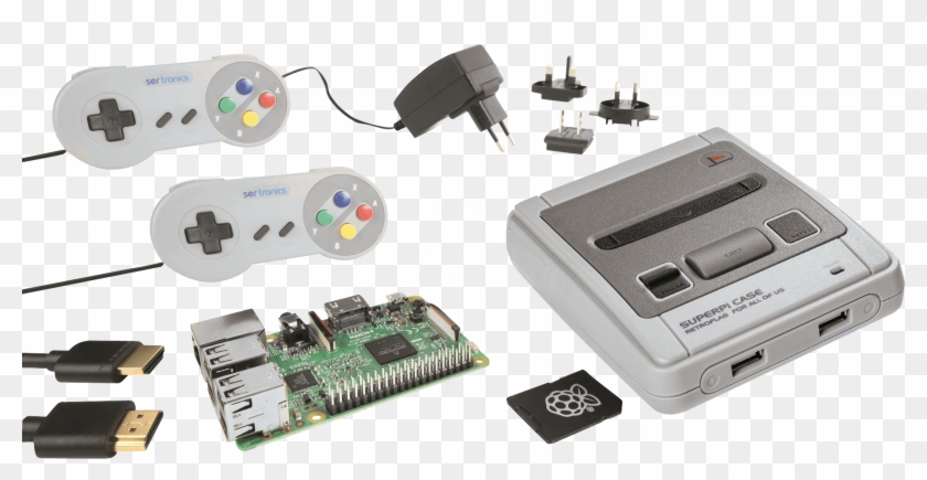 Raspberry Pi 3 B Snes-style Bundle Reichelt Rpi Snespi - Raspberry Pi 3 B+ Nes Clipart