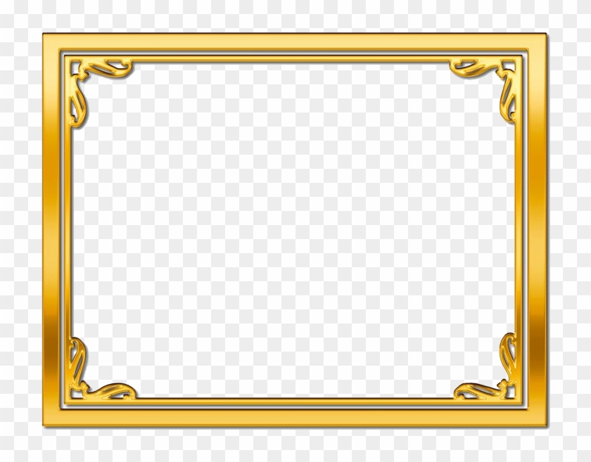 Golden Frame Transparent Image - Gold Frame Border Png Clipart