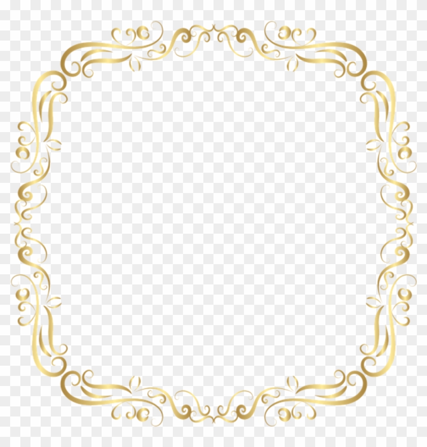 Vintage Square Gold Golden Frame Border Squareframe Clipart