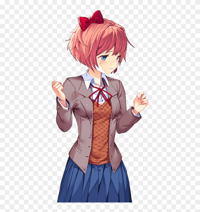 Rainclouds Doki Literature Club Meme - Doki Doki Literature Club Sayori Sprite Clipart