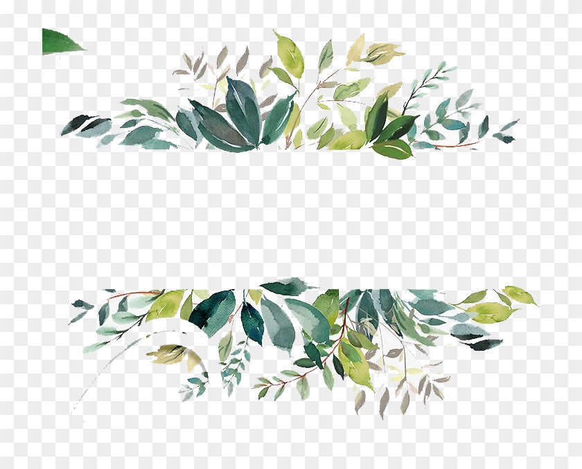 Free Watercolor Leaves Banner - Watercolor Leaves Border Png Clipart