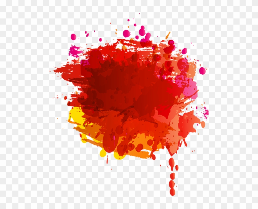 Red Oil Paint Stain Transparent Clip Art Image - Transparent Painting Png
