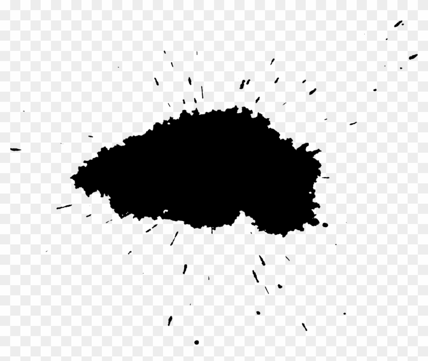 Free Download - Black Ink Spill Png Clipart