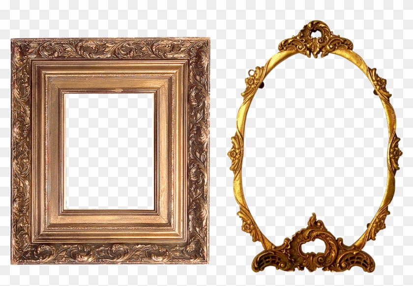 Golden Mirror Frame Transparent Background Png - Golden Photo Frame Design Png Clipart #185566