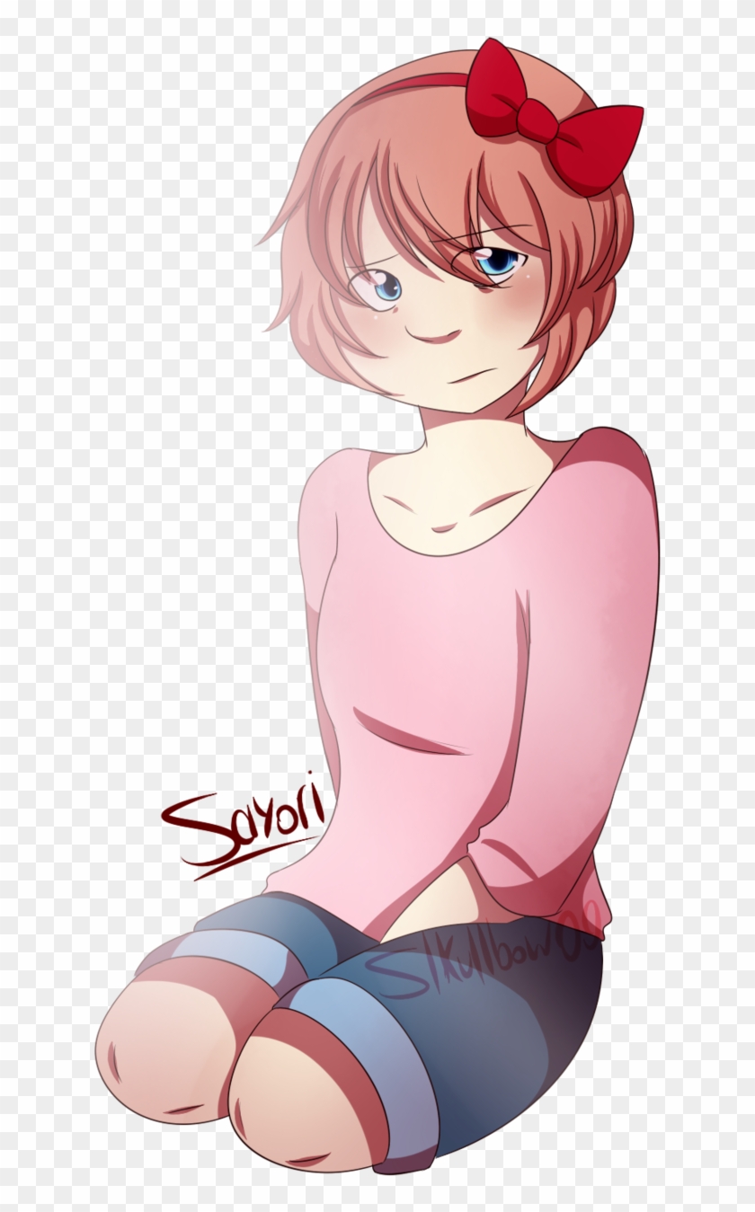 Sayori Hanging Png - Sayori Bow Png Clipart #185584