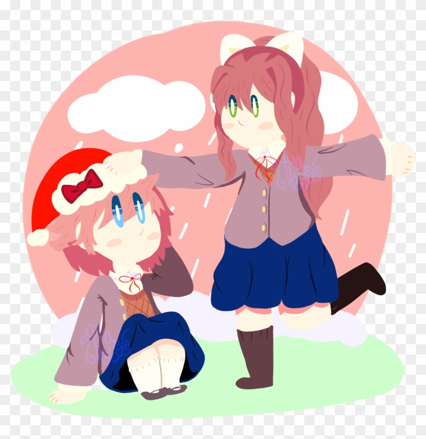 Dreams Of Love And Holidays - Sayori X Monika Art Clipart