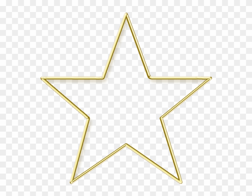 Golden Frame Star - Png Format Star Png Clipart