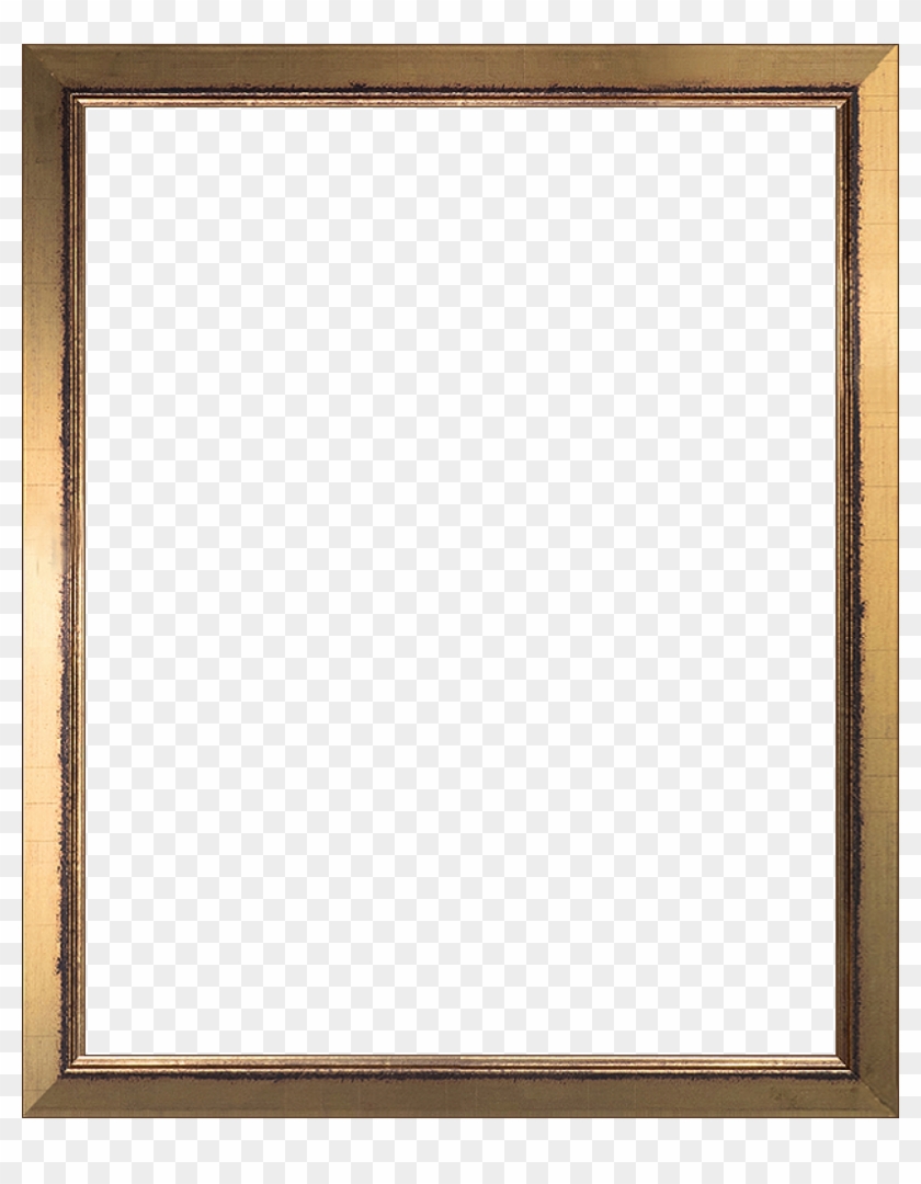 Gold Picture Frame Wall Art Burnished Finished Wood - Picture Frame Clipart #186199