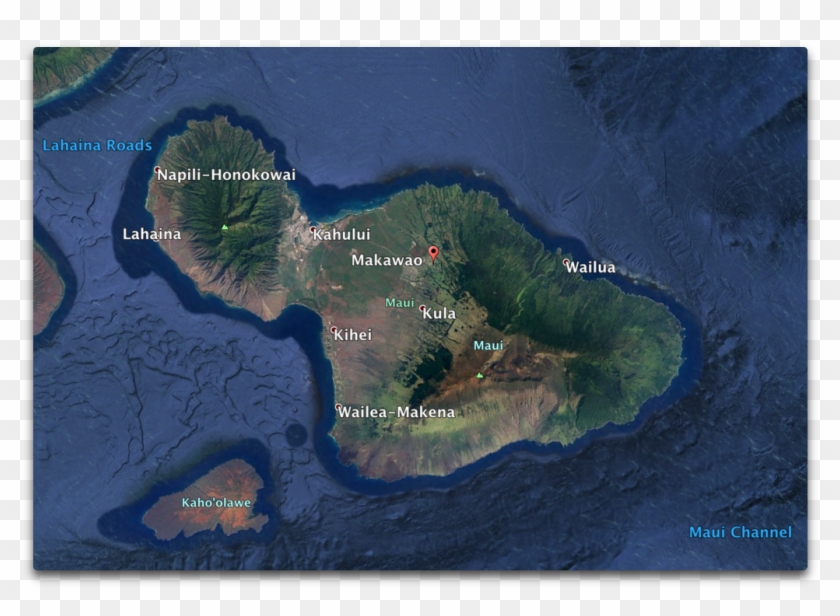 Ge Makawao And Maui - Map Clipart #186310