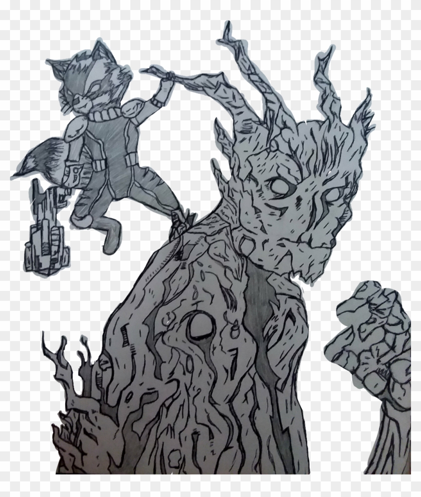 Groot Sticker - Illustration Clipart