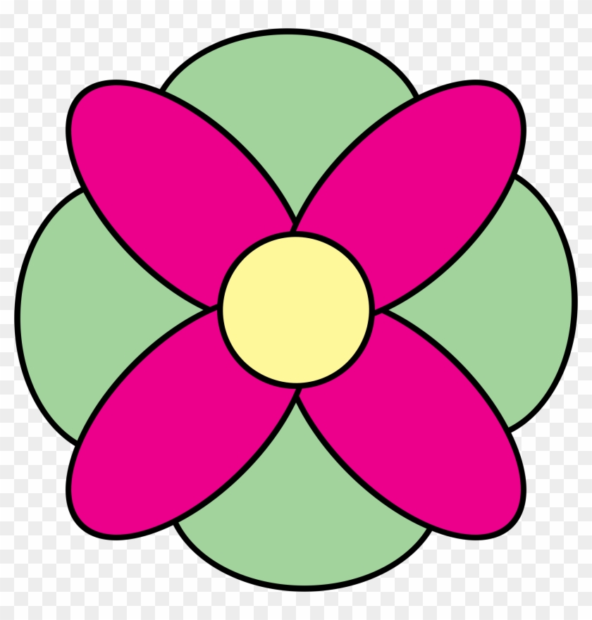 This Free Icons Png Design Of 4 Petal Flower Doodle Clipart