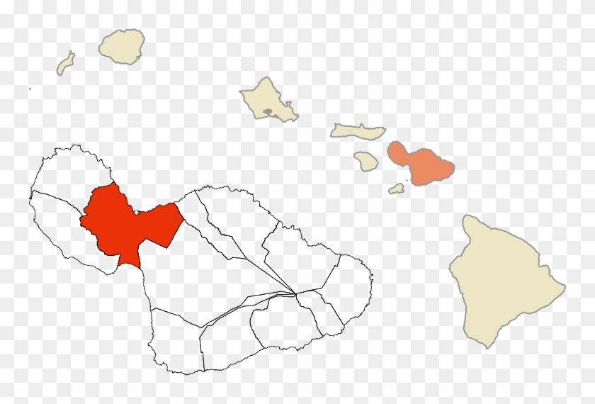 Historic Mokus Of Maui Map - Hawaiian Islands Clipart #186714